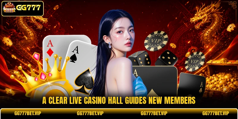 A clear live casino hall guides new members A clear live casino hall guides new members