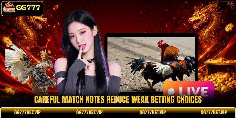 Careful match notes reduce weak betting choices Careful match notes reduce weak betting choices