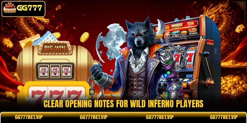 Clear opening notes for Wild Inferno players Clear opening notes for Wild Inferno players