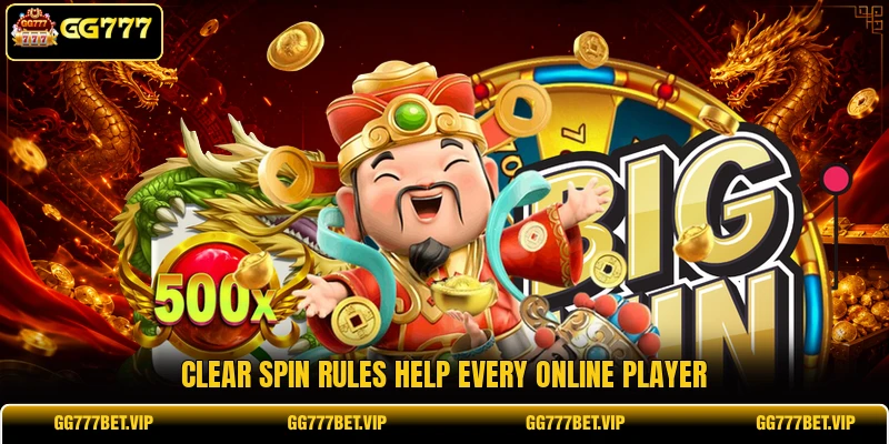 Clear spin rules help every online player Clear spin rules help every online player