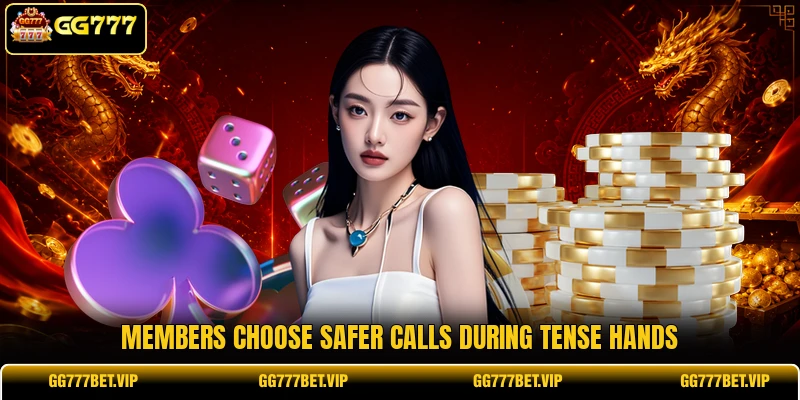 Members choose safer calls during tense hands Members choose safer calls during tense hands