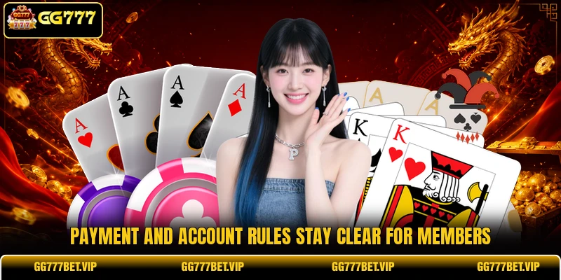 Payment and account rules stay clear for members