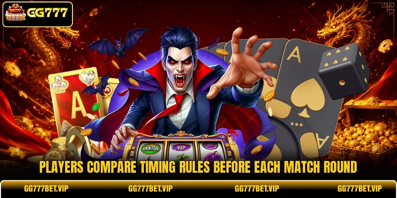 Players compare timing rules before each match round Players compare timing rules before each match round