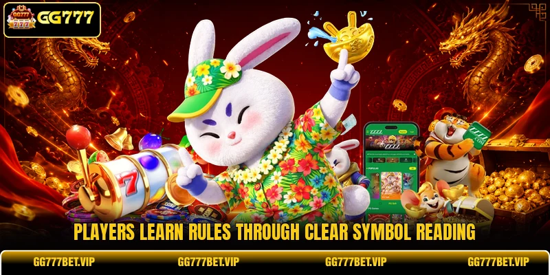 Players learn rules through clear symbol reading Players learn rules through clear symbol reading