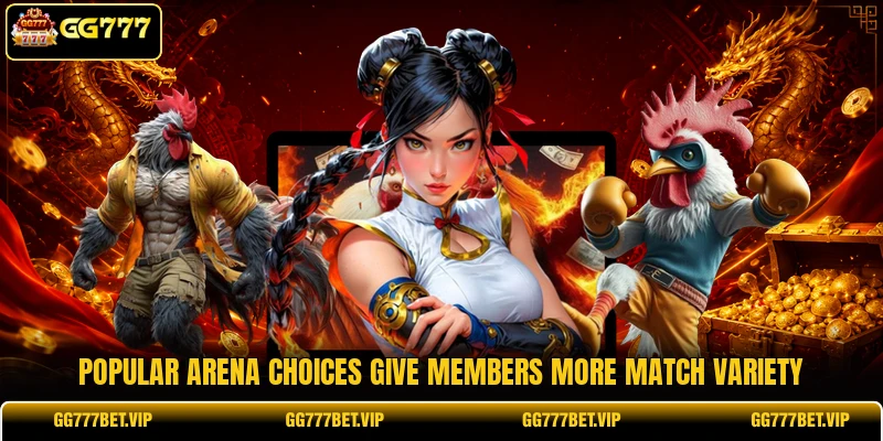 Popular arena choices give members more match variety Popular arena choices give members more match variety