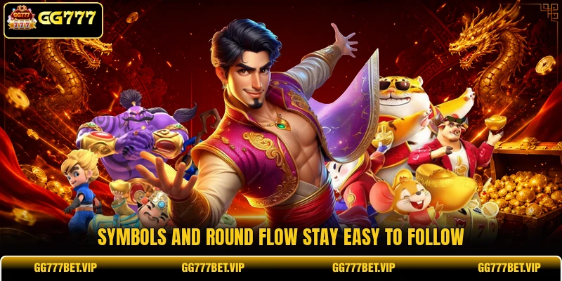 Symbols and round flow stay easy to follow Symbols and round flow stay easy to follow