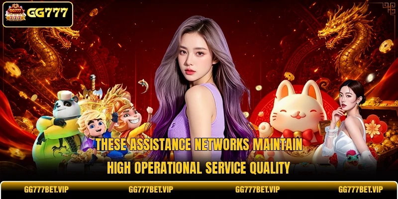 These assistance networks maintain high operational service quality